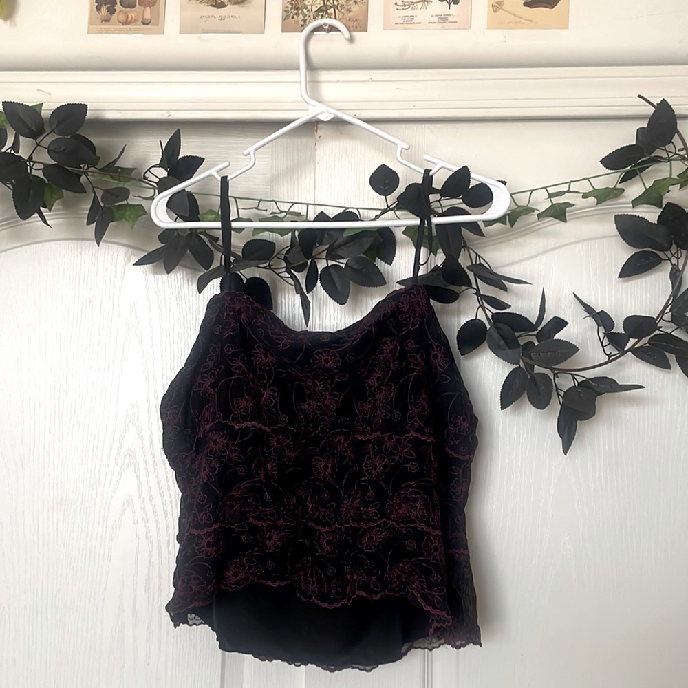 ‘The Limited’/ Dark Floral Pattern/ Woman’s Loose Tank Top